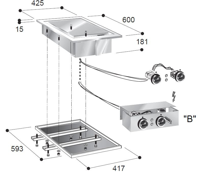 CombiSteel EL. GRILLPLATTE GLATT 400V
