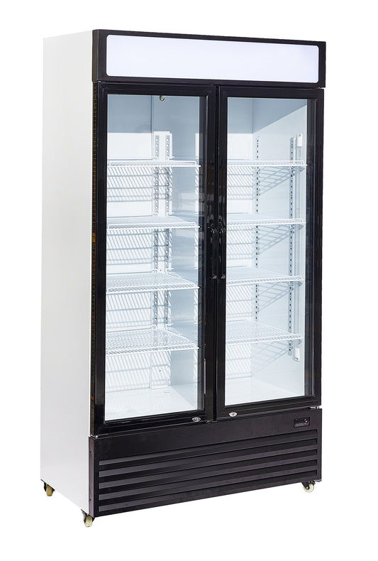 CombiSteel KÜHLSCHRANK 2 GLASTÜREN BEZ-750 GD