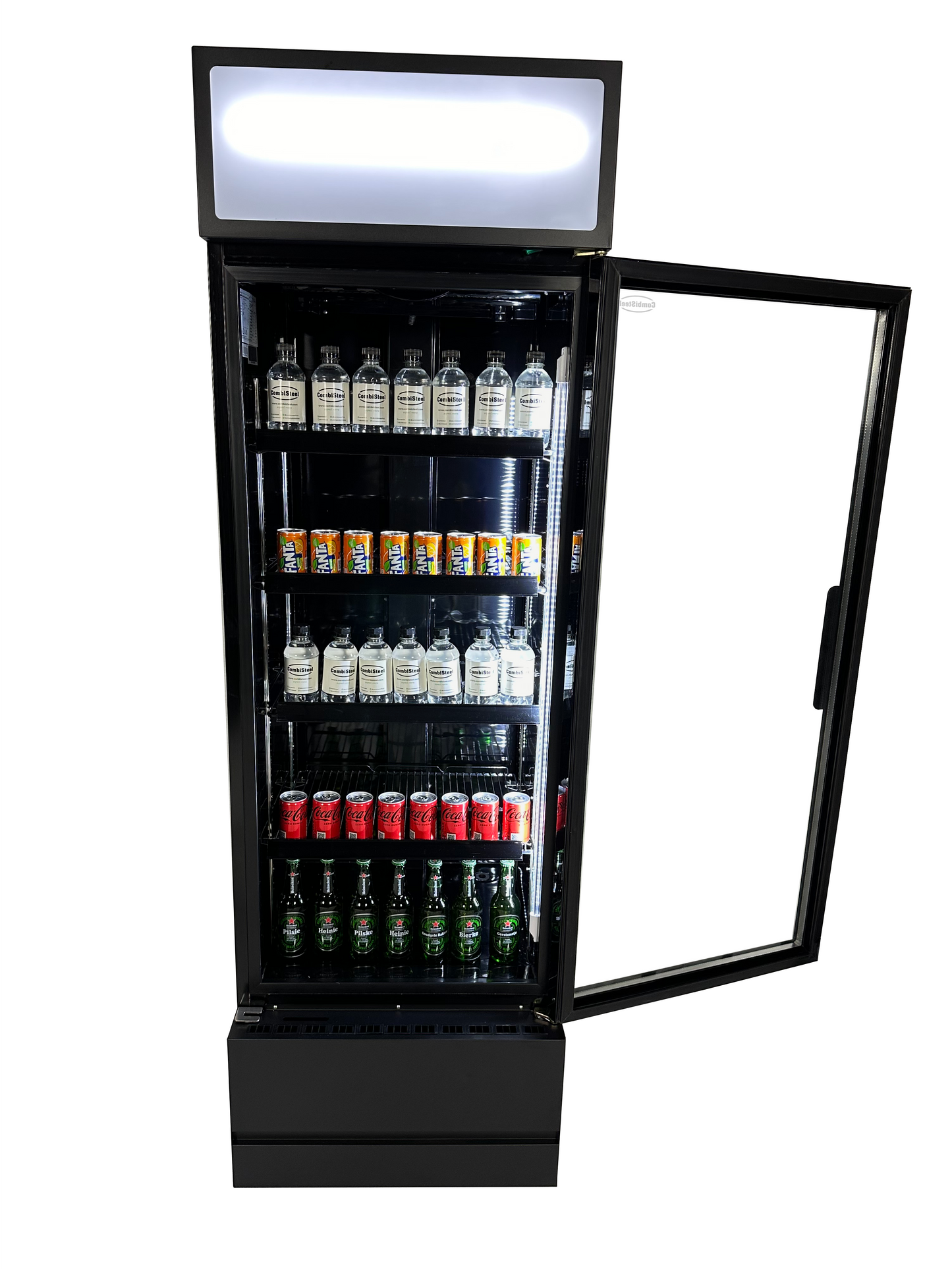CombiSteel KÜHLSCHRANK GLASTÜR FCU-370 BL