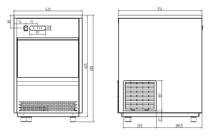 CombiSteel EISWÜRFELMASCHINE 26KG/24H VDB-26