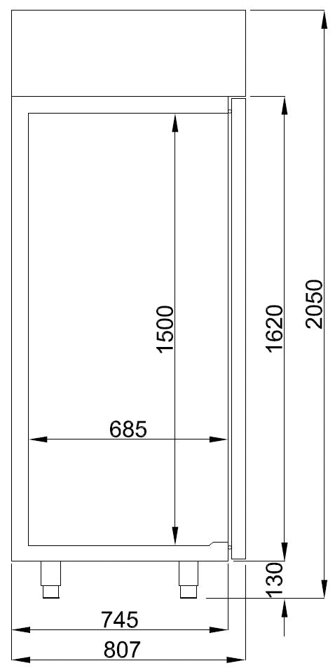 CombiSteel TIEFKÜHLSCHRANK EDELSTAHL MONO BLOCK 1400 LTR ENERGY LINE