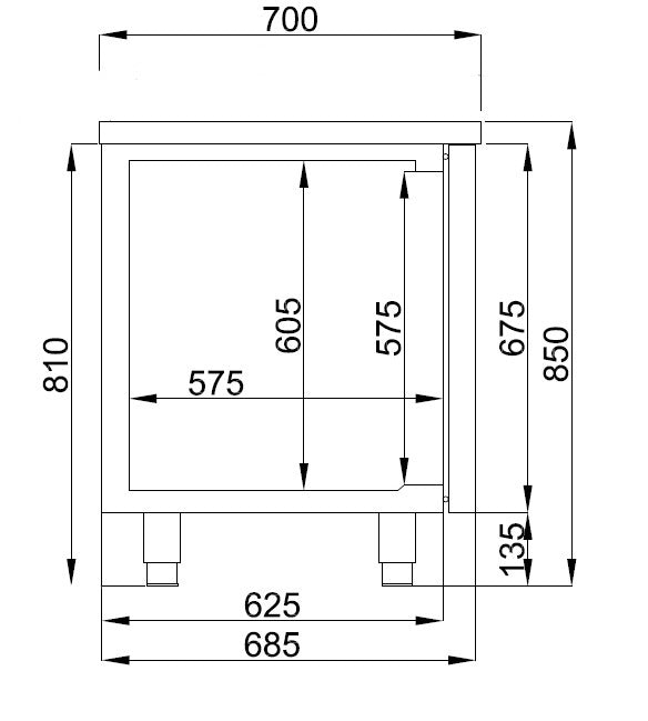 CombiSteel 700 KÜHLTISCH 3 TÜREN