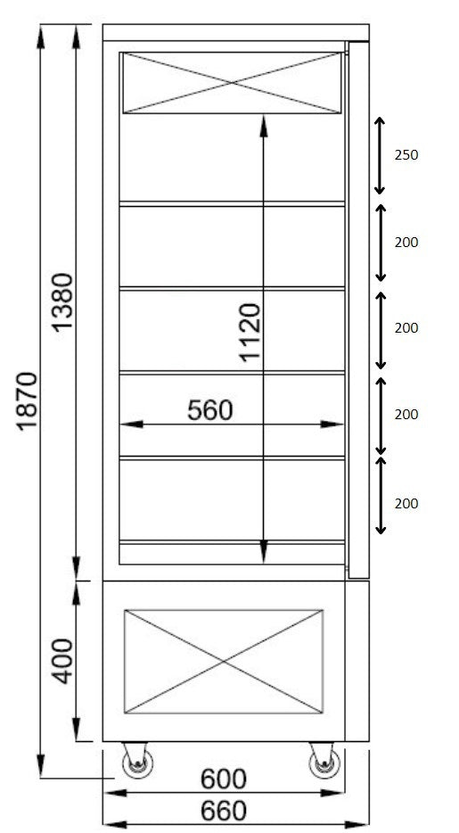 CombiSteel GEKÜHLTES GEBÄCKVITRINE