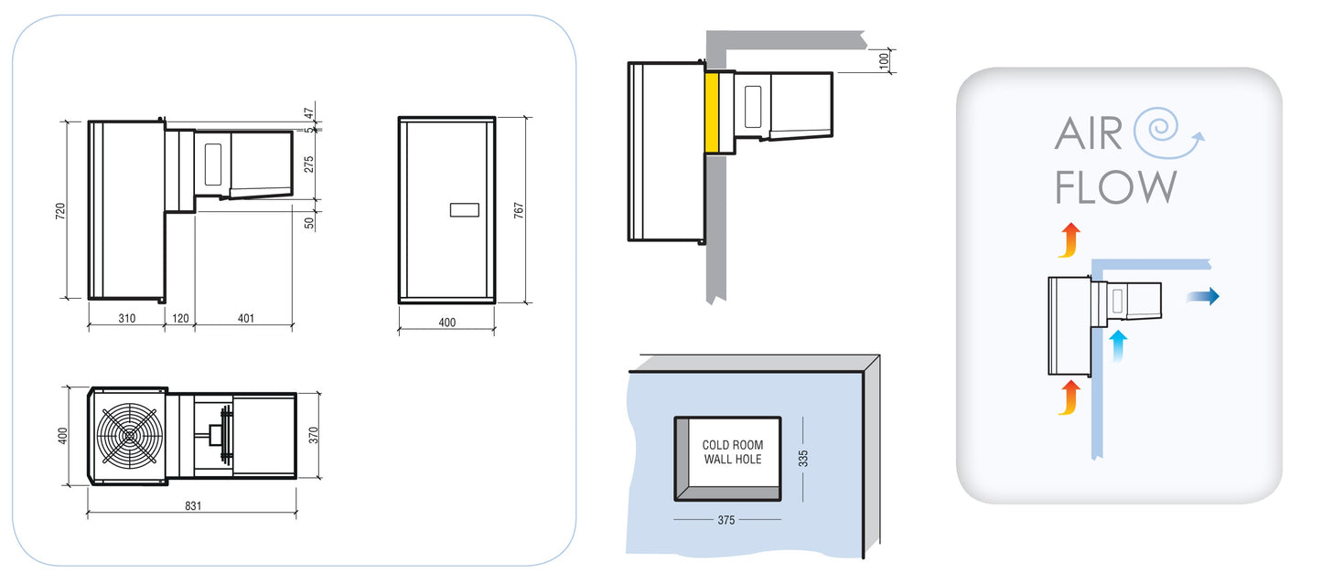 CombiSteel TIEFKÜHLAGGREGATE HUCKEPACK 3,7-5,2 M3 SMALL