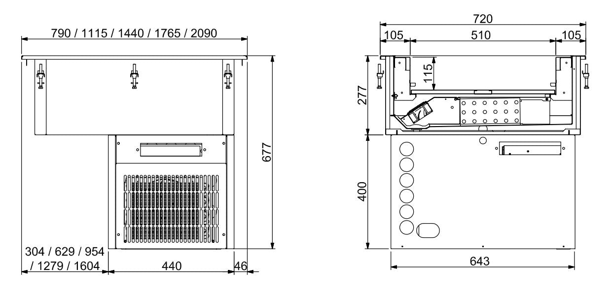 CombiSteel EINBAUKÜHLWANNE UMLUFTKÜHLUNG 2/1 - 160MM