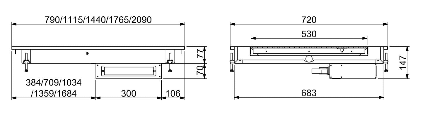 CombiSteel EINBAU HEIZPLATTE KERAMIK 5/1 - SCHWARZ
