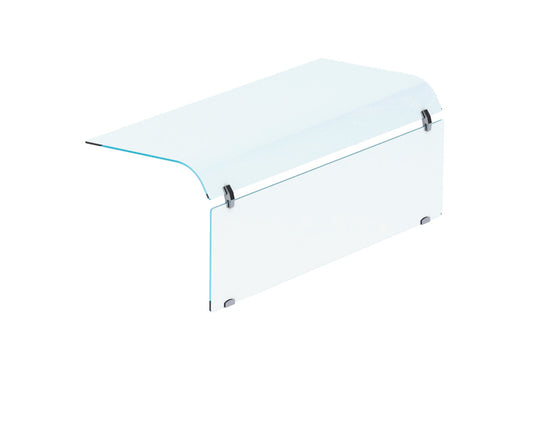 CombiSteel AUFSATZBORD MIT EINSEITIG ABGERUNDET GLAS GESCHLOSSEN - 3/1