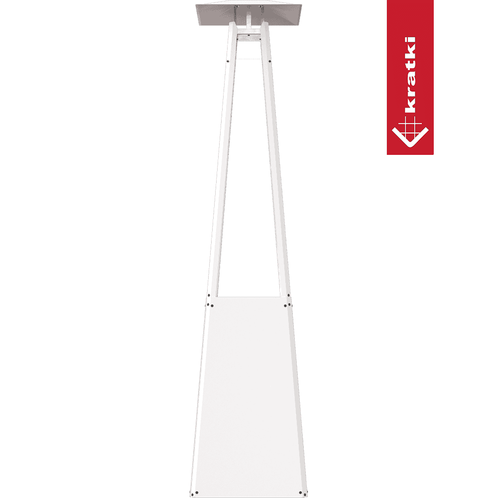 Kratki Gasheizstrahler Umbrella Stahl weiß 12kW Set