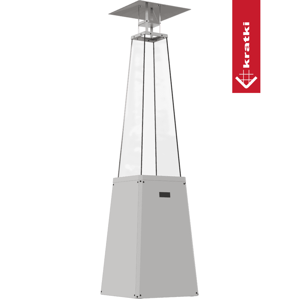 Kratki Gasheizstrahler Umbrella BS Stahl 12kW Set