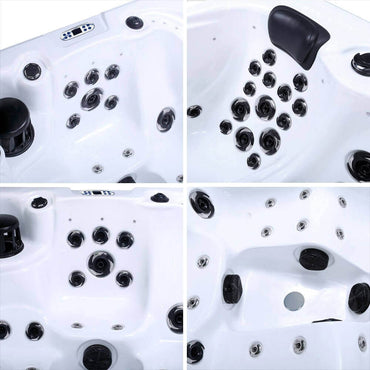 Home Deluxe Outdoor Whirlpool BEACH - Mit Treppe und Thermoabdeckung