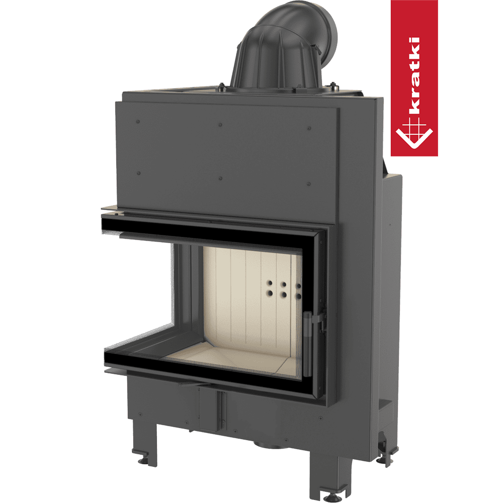 Kratki Kamineinsatz aus Stahl KRATKI MBM links 10 kW Ø 200