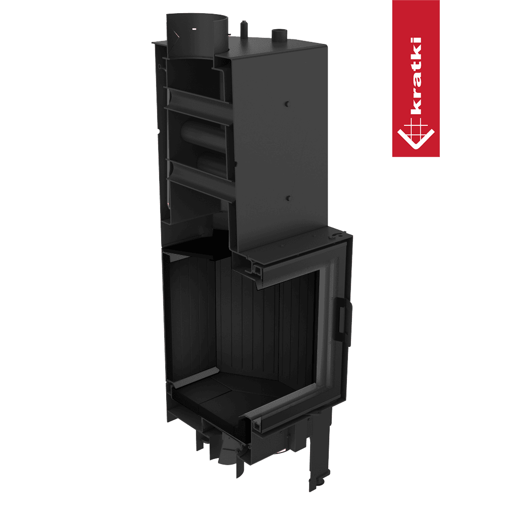 Kratki Wasserführender Kamineinsatz KRATKI NADIA 12 kW Ø 200 schwarz Verkleidung