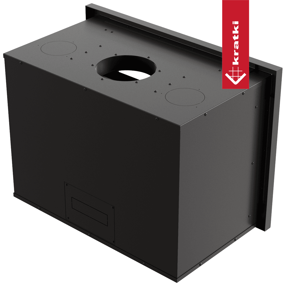 Kratki Kamin-Kassette KRATKI ARKE 80 12 kW Ø 200 schwarz Verkleidung