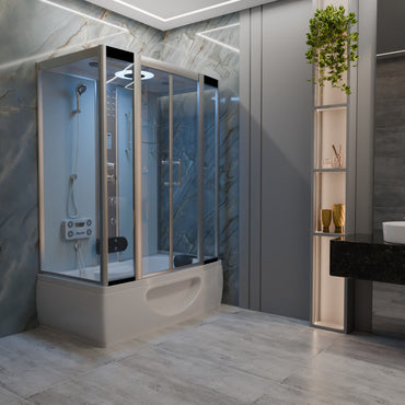 Tronitechnik Duschtempel Badewanne IKARIA 135x80x220