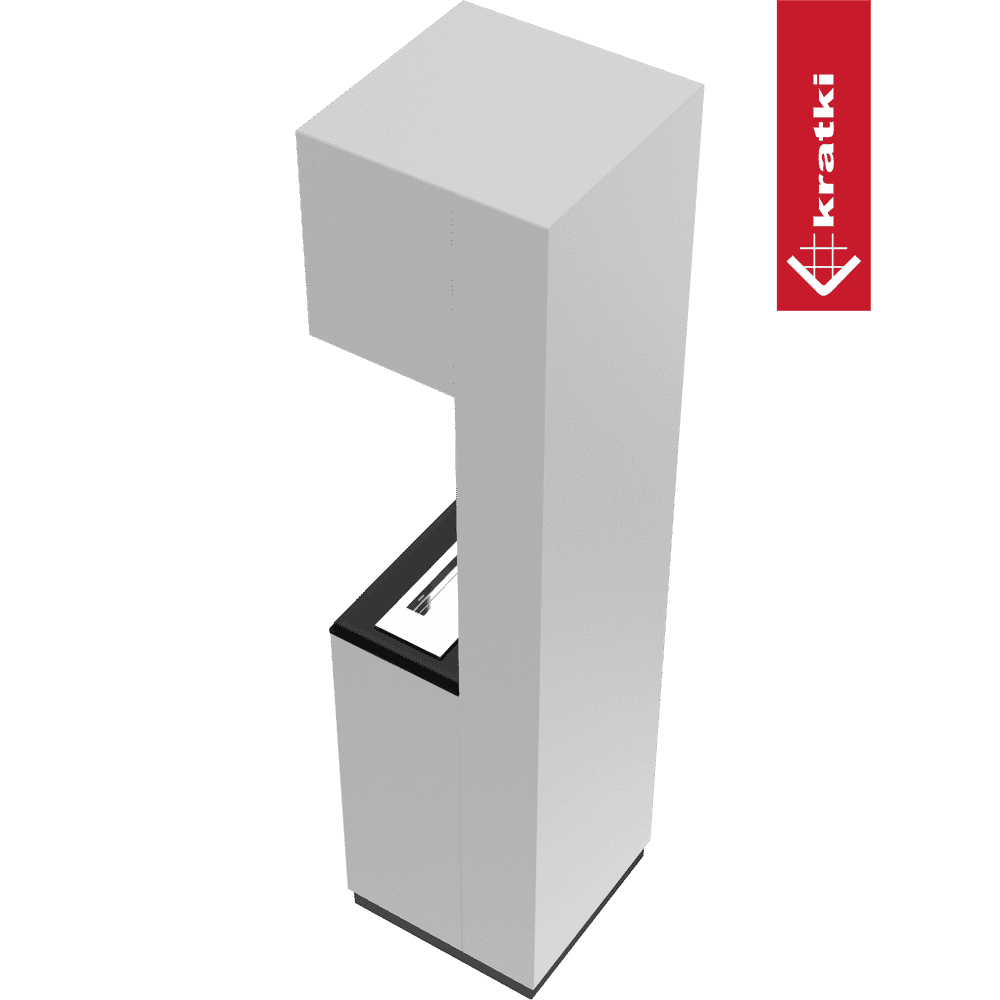 Kratki Portal Bioethanolkamin Freistehend SIERRA weiß TÜV
