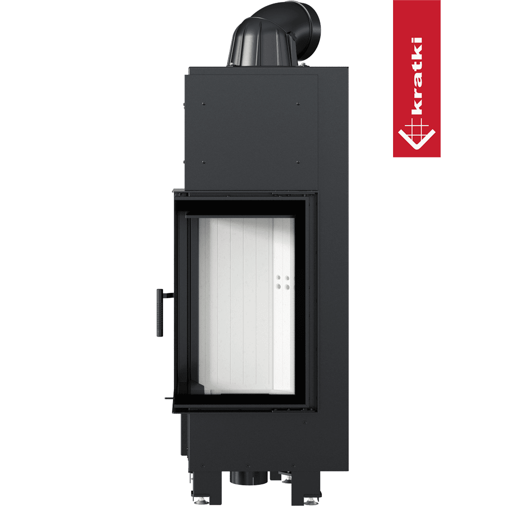 Kratki Kamineinsatz aus Stahl KRATKI MBN rechts 10 kW Ø 200