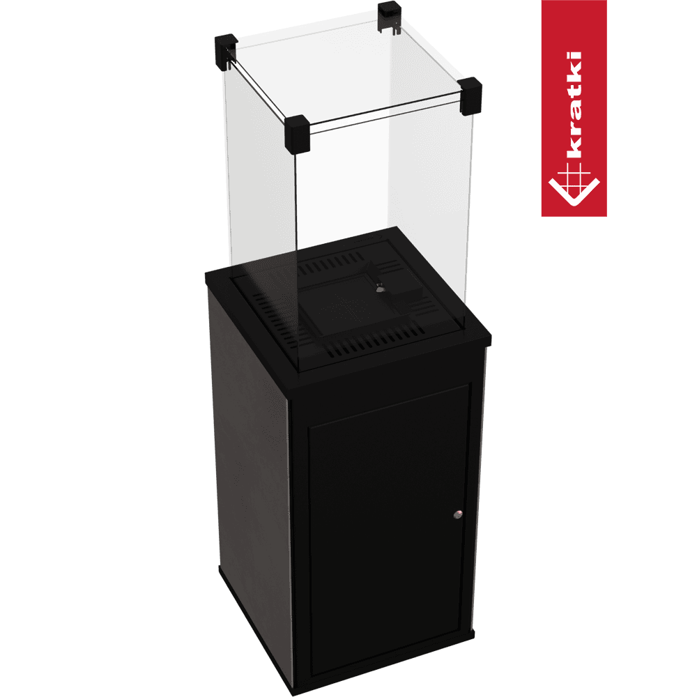 Kratki Terrassenheizer Patio Quarzsinter Calce Antracite manuelle Steuerung 8,2kW