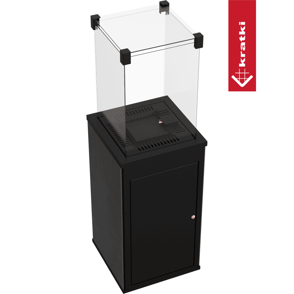 Kratki Terrassenheizer Patio Mini Quarzsinter Blend Nero manuelle Steuerung 8,2kW