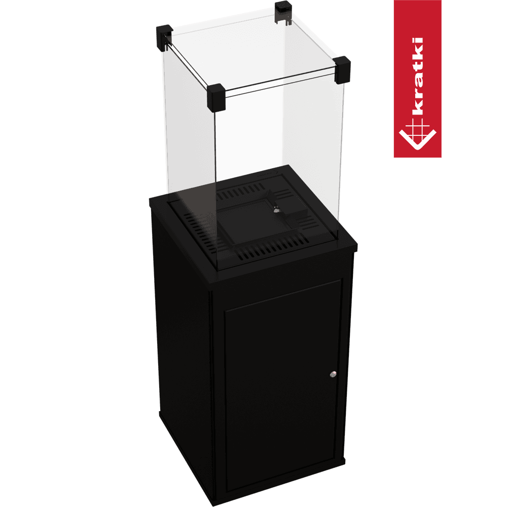 Kratki Terrassenheizer Patio Mini Quarzsinter Nero Assoluto manuelle Steuerung 8,2kW