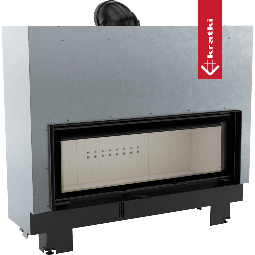 Kratki Kamineinsatz aus Stahl KRATKI MB 20 kW Ø 200 mit Schiebetür