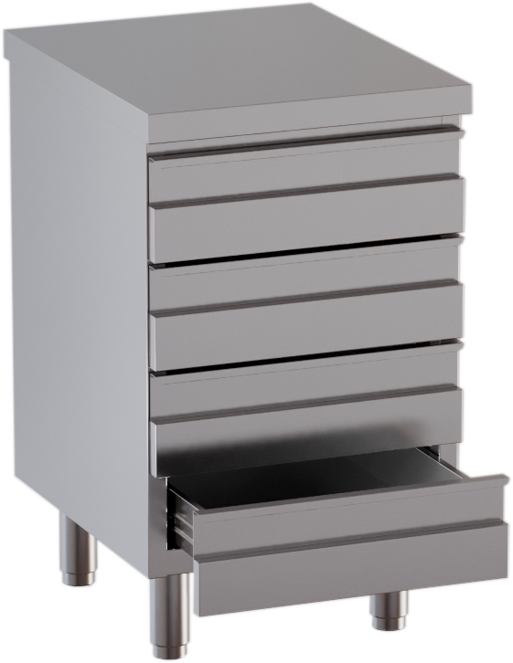 KBS Gastrotechnik Schubladenschrank 3 Schubladen BxT 50x60cm