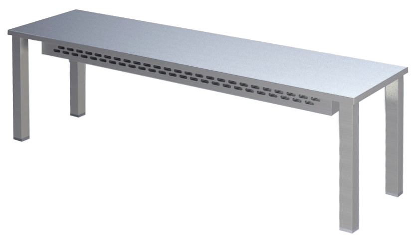 KBS Gastrotechnik Aufsatzbord 1 Etage Breite 120cm mit Wärmemodul