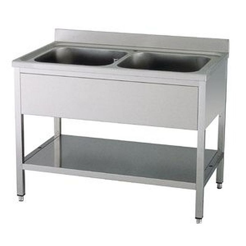 KBS Gastrotechnik Spültisch mit Aufkantung B 120cm