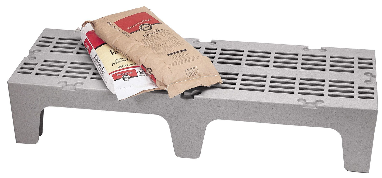 Cambro Serie S Lageruntersätze mit geschlitzter Oberfläche, Schwerlast, Grau gesprenkelt, 1 Stück im Karton - DRS600480