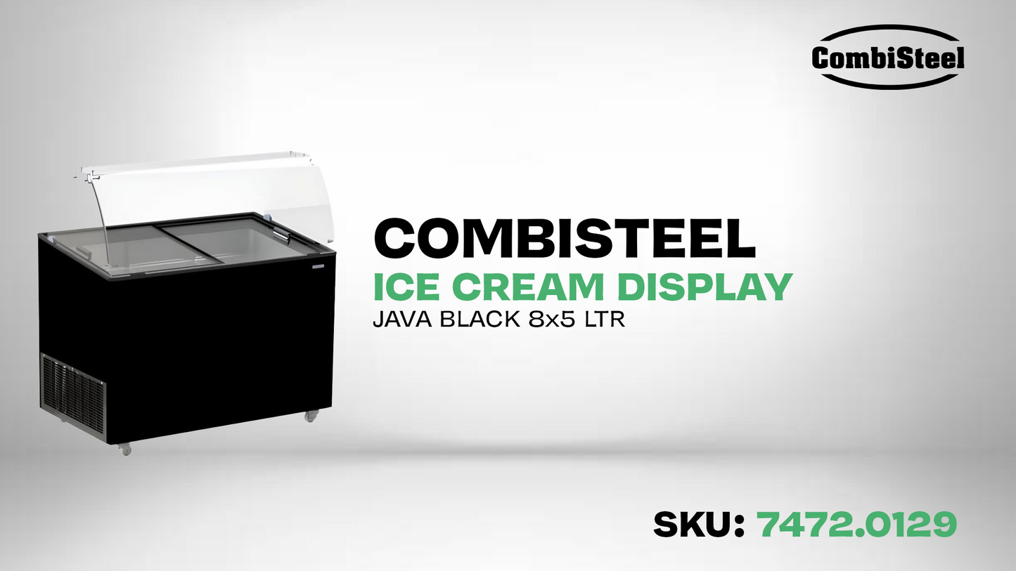 CombiSteel SPEISEISVITRINE TENERIFE SCHWARZ 10X5 LTR