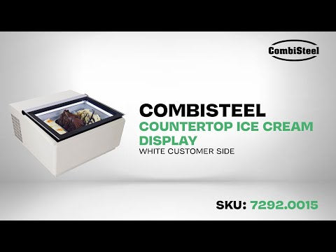 CombiSteel TISCHMODELL SPEISEISVITRINE WEIß ÖFFNET AUF DER KUNDENSEITE
