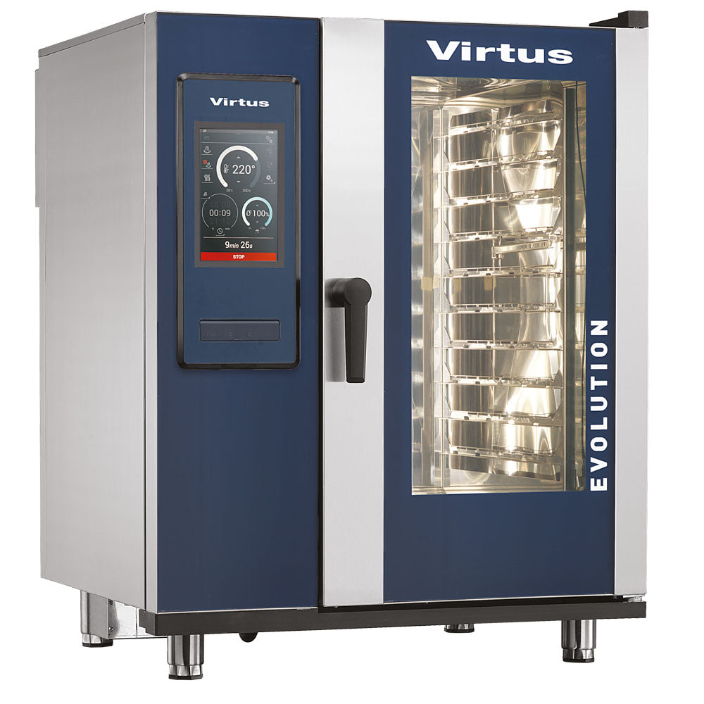 Virtus Elektro-Kombidämpfer mit Boiler und automatischem Reinigungssystem, 10x GN 1/1