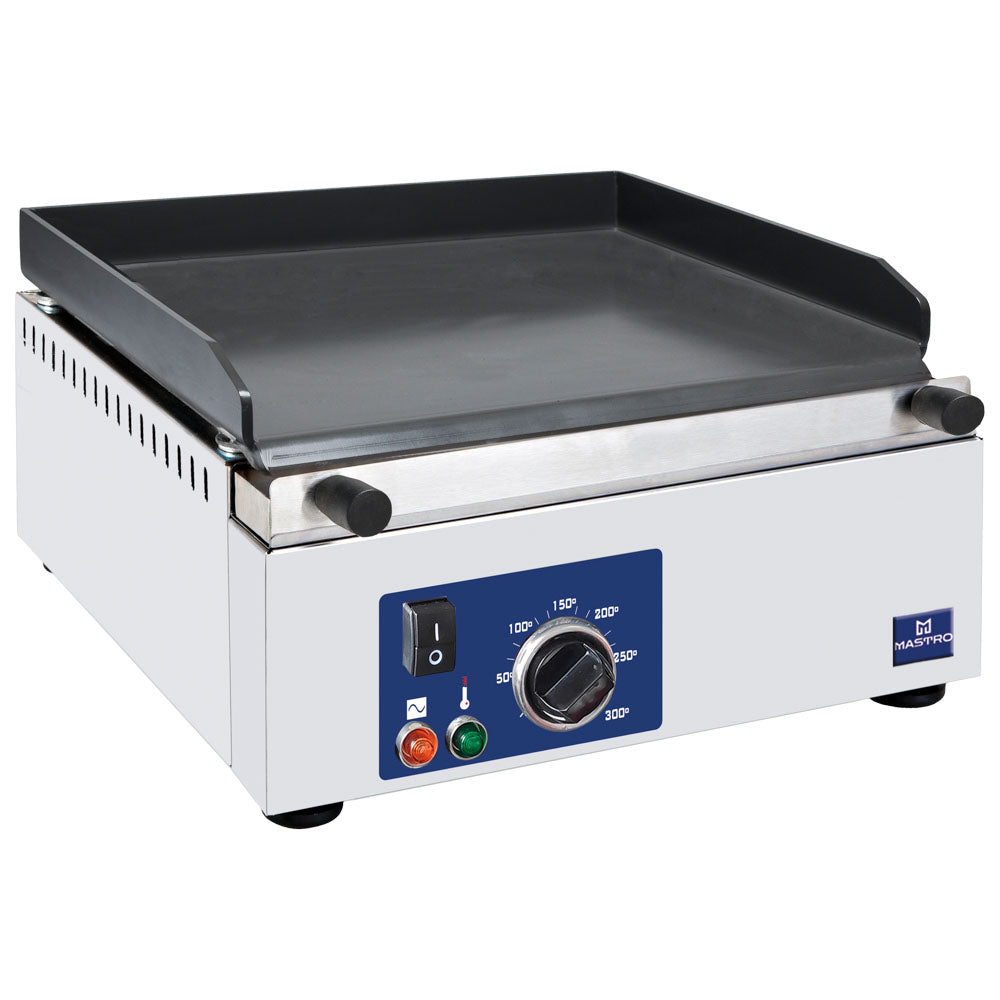 Virtus Elektro-Grillplatte mit 1 Grillzone, Tischmodell, glatte Platte