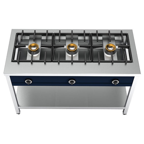 Virtus Pancake Gaskocher mit 3 Brennern je 8 kW
