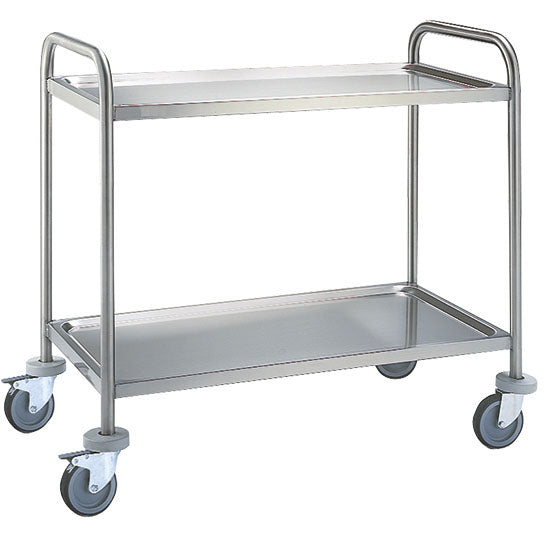Virtus Service-Wagen aus Edelstahl mit 2 Ebenen 830x510 mm
