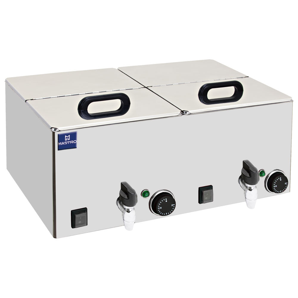 Virtus Wurstkocher, 2x GN 1/2 H=150 mm