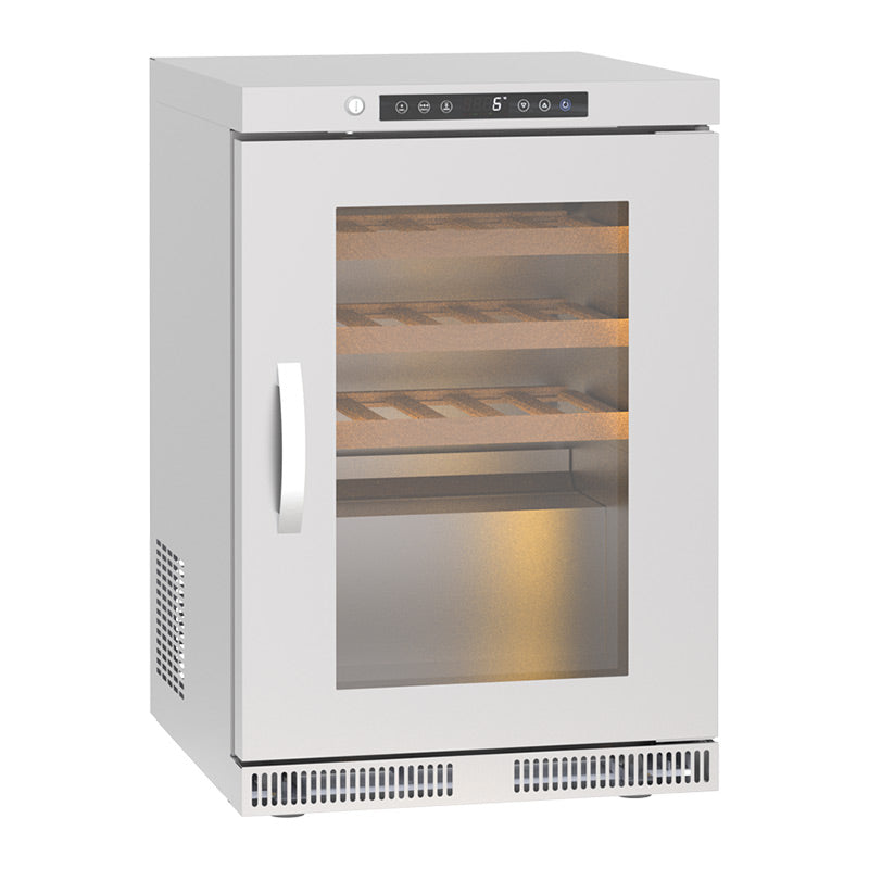 Virtus Weinkühlvitrine mit 1 Temperaturbereich, 30 Flaschen, +1°/+20°C