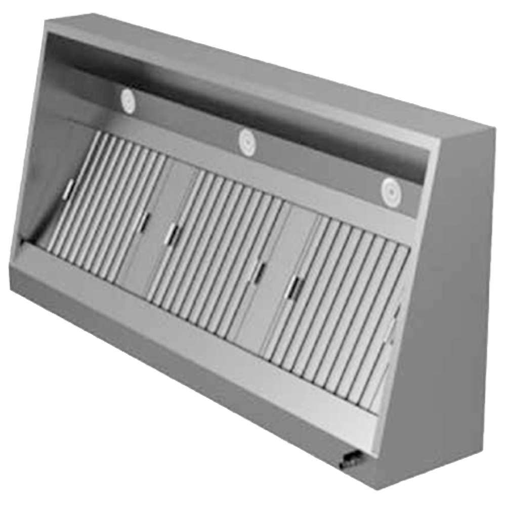 Virtus Wandhaube Snack mit Motor, LED-Beleuchtung und Drehzahlregler, 1000x950 mm
