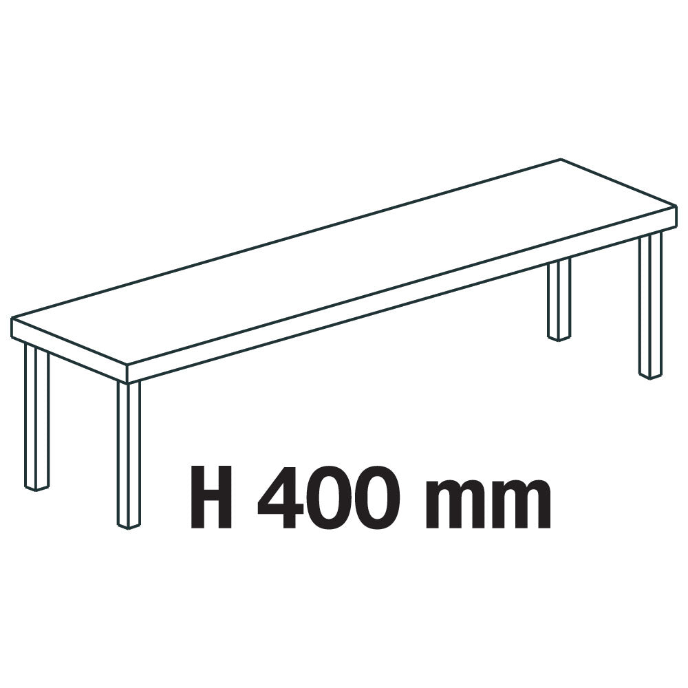 Virtus Ausgabeaufsatz, Aufsatz 1-etagig, seitlich offen, 2000x300 mm
