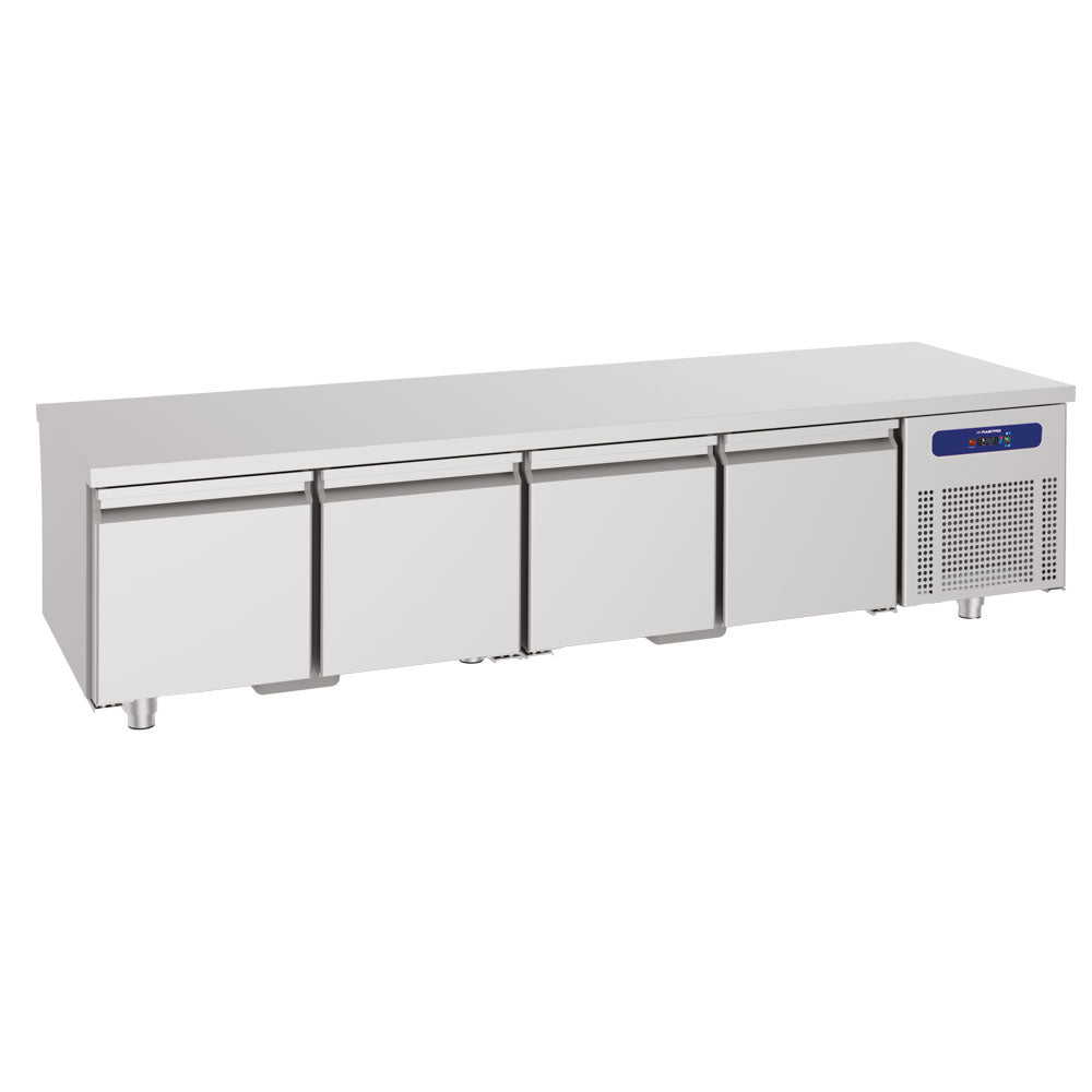 Virtus Kühlunterbau mit 4 Schubladen 1/1 für Kochgeräte 900er, B=2200 mm