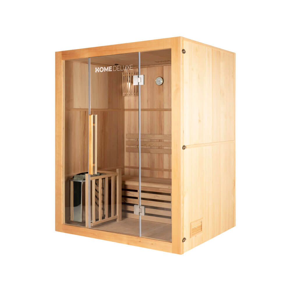 Home Deluxe Traditionelle Sauna SKYLINE L - 150 x 120 cm für 3 Personen