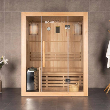 Home Deluxe Traditionelle Sauna SKYLINE L - 150 x 120 cm für 3 Personen