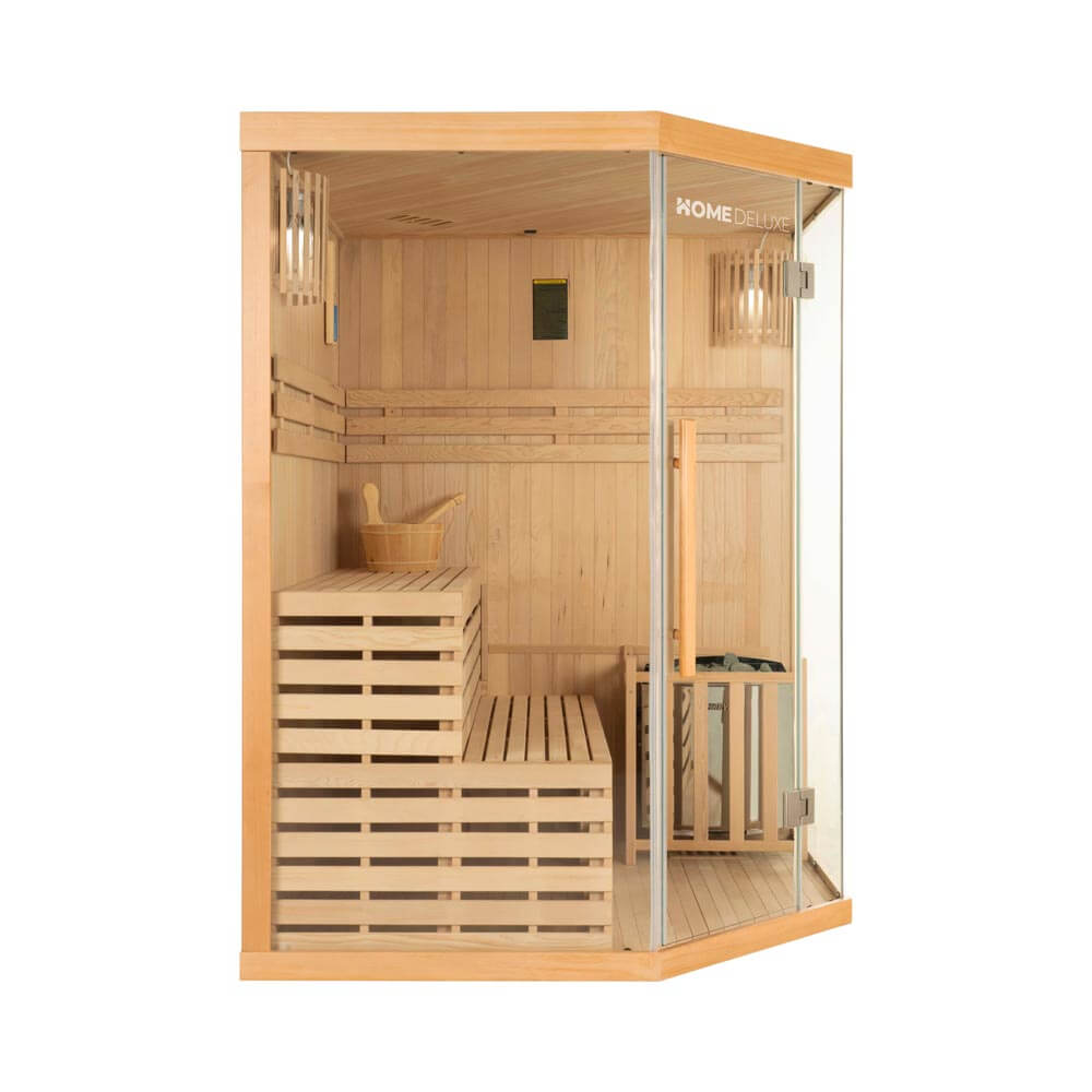 Home Deluxe Traditionelle Sauna SKYLINE XL - 150 x 150 cm für 3 Personen