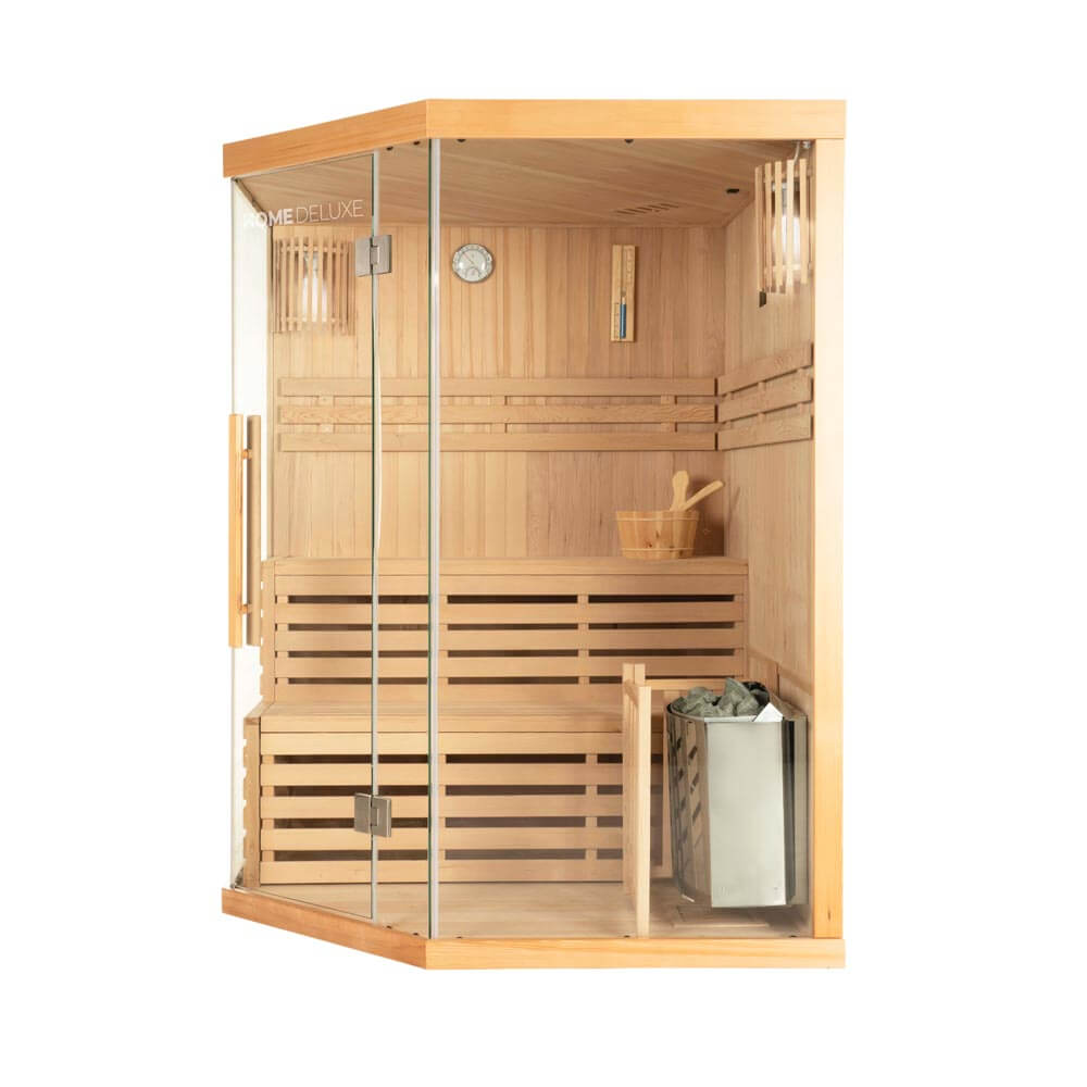 Home Deluxe Traditionelle Sauna SKYLINE XL - 150 x 150 cm für 3 Personen