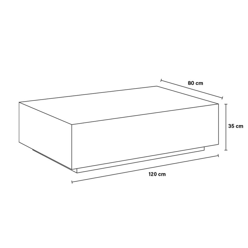 Home Deluxe Couchtisch Marmor AMIRI XXL - 120 x 80 cm Schwarz