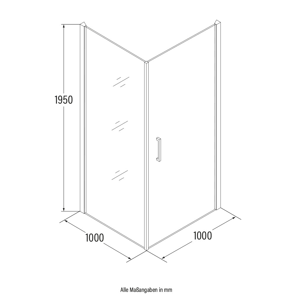 Home Deluxe Duschkabine LIVIA Chrom - 100 x 195 cm