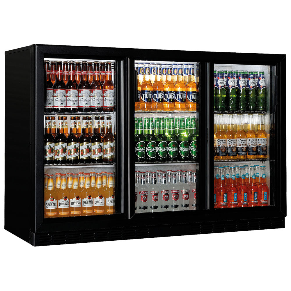 Virtus Barkühlschrank mit 3 Glasschiebetüren, 320 Liter, -1°/+5°C
