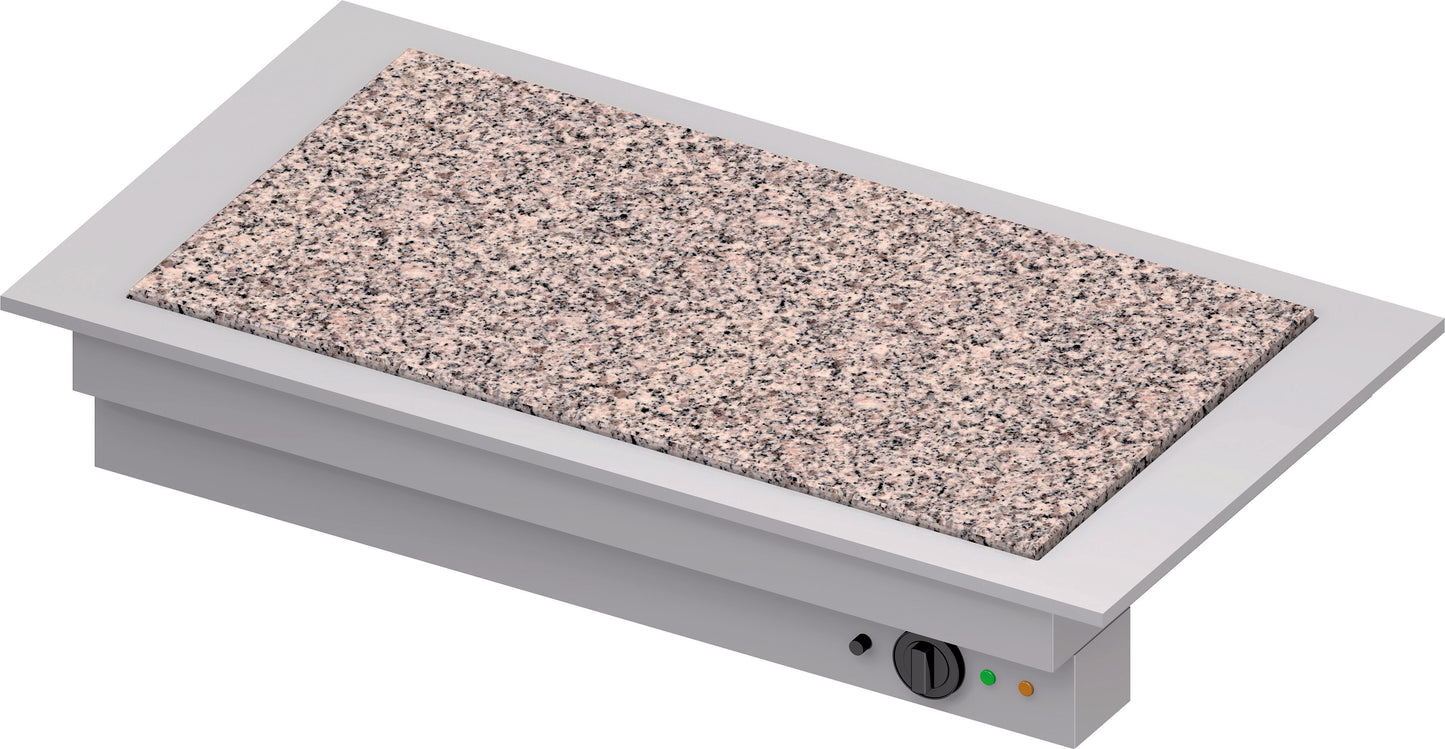 Stalgast Wärmeplatte "Drop-In" aus Granit 3xGN 1/1 1155x620x270 mm Edelstahlabdeckung