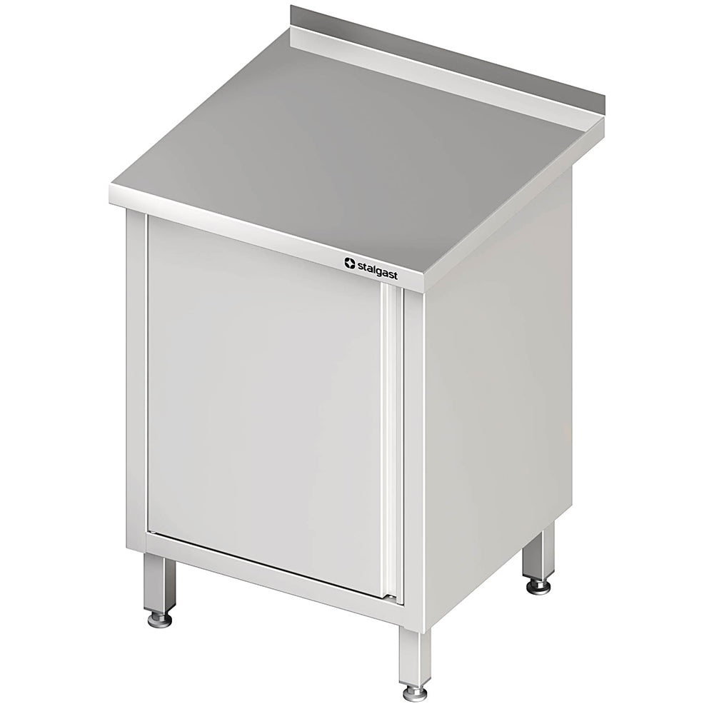 Stalgast Arbeitsschrank mit Flügeltür, 600x600x850 mm, mit Aufkantung, verschweißt
