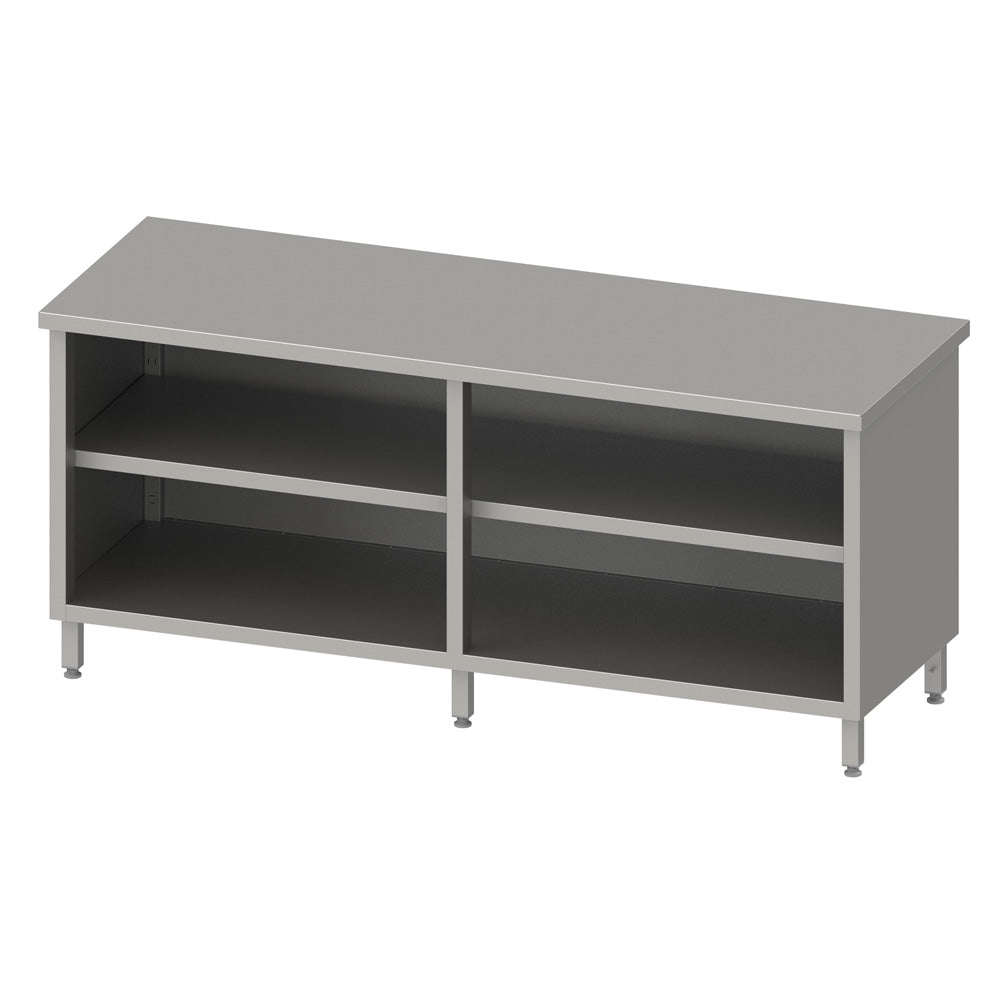 Stalgast Arbeitsschrank offen mit Grund-und Zwischenboden 2000x700x850 mm, verschweißt