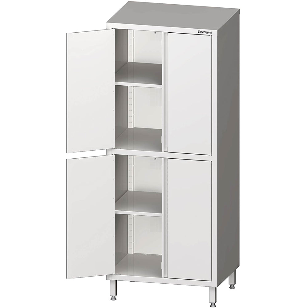 Stalgast Hochschrank mit Flügeltüren, 700x600x2000 mm, mit zwei Schrankräumen, verschweißt